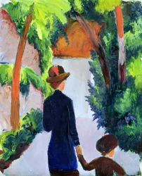 Mutter und Kind im Park, 1914